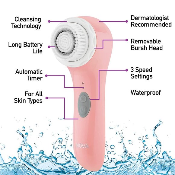 Spa Sciences NOVA - Patented Sonic Facial Cleansing Brush & Exfoliating System - Picture 4 of 5
